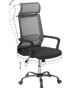 Cadeira De Escritorio Cinzenta Escura Leader