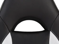 Cadeira De Escritorio Com Bracos Ajustaveis Em Pele Sintetica Preta Dean