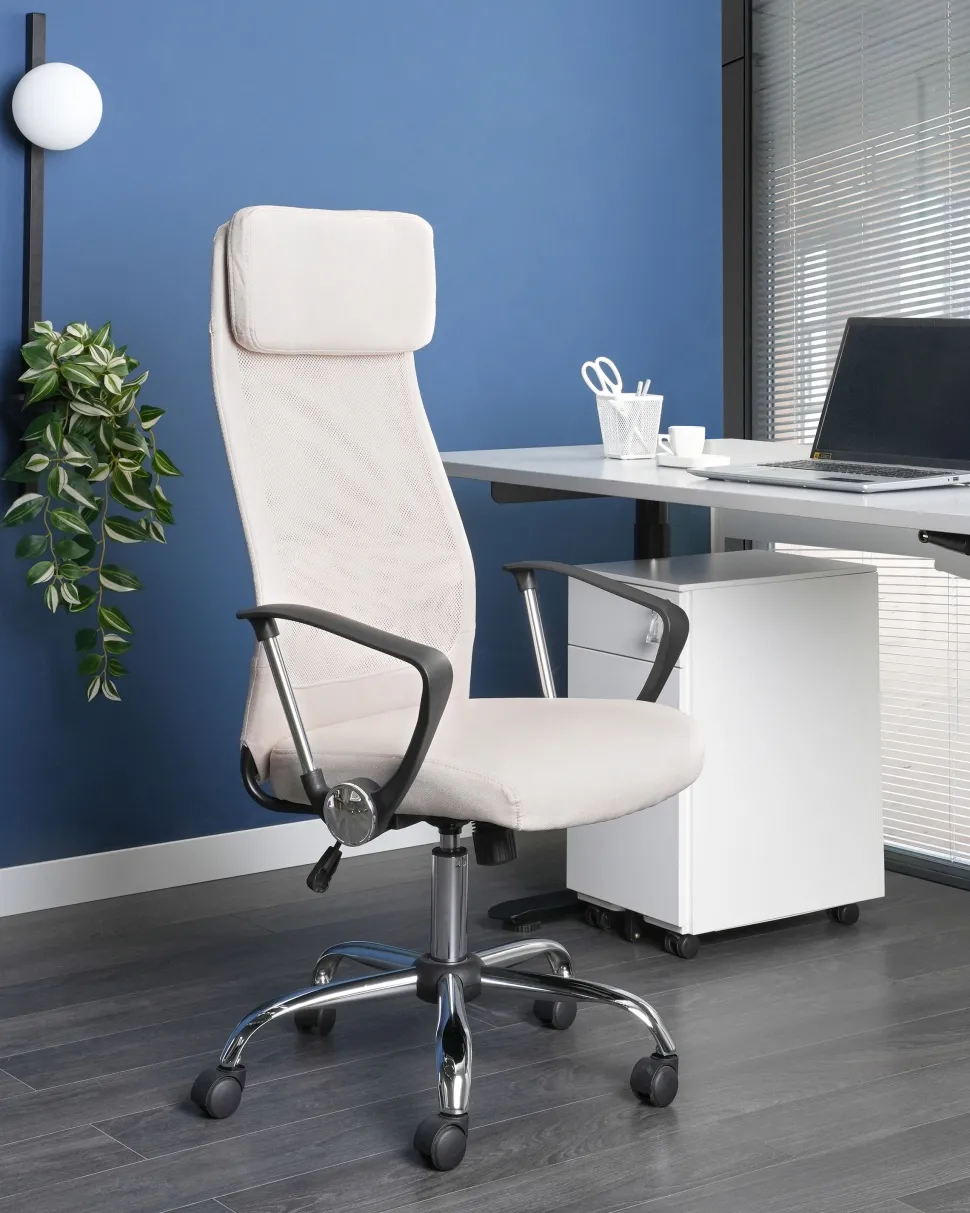 Cadeira De Escritorio Creme Pioneer