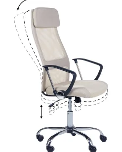 Cadeira De Escritorio Creme Pioneer