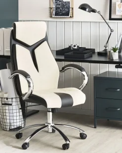 Cadeira De Escritorio Creme Formula 1