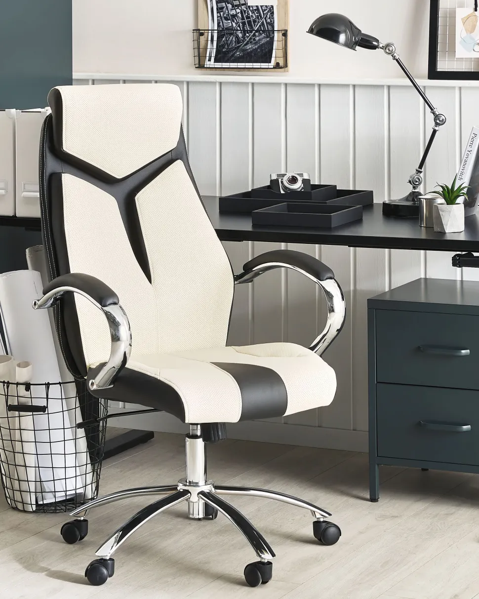 Cadeira De Escritorio Creme Formula 1