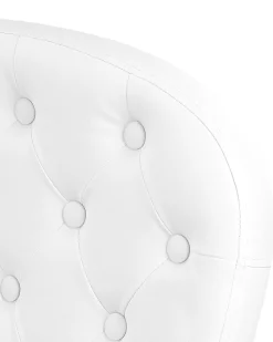 Cadeira De Escritorio Em Pele Sintetica Branca Princess