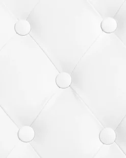 Cadeira De Escritorio Em Pele Sintetica Branca Princess