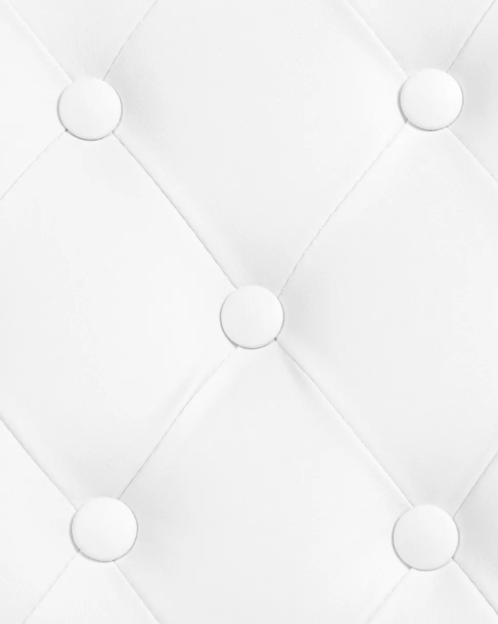 Cadeira De Escritorio Em Pele Sintetica Branca Princess