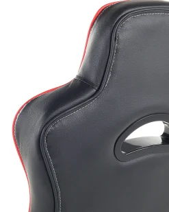 Cadeira De Escritorio Em Pele Sintetica Preta E Vermelha Master