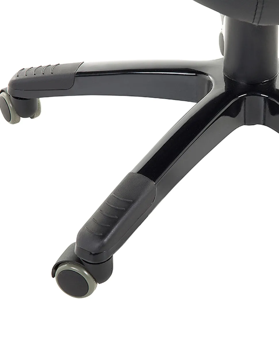 Cadeira De Escritorio Em Pele Sintetica Preta E Castanha Escura Prince