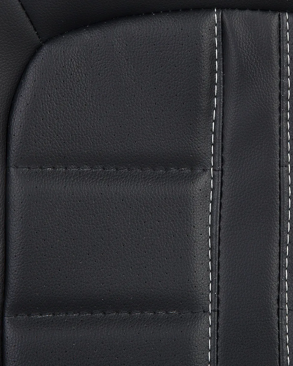 Cadeira De Escritorio Em Pele Sintetica Preta E Castanha Escura Prince