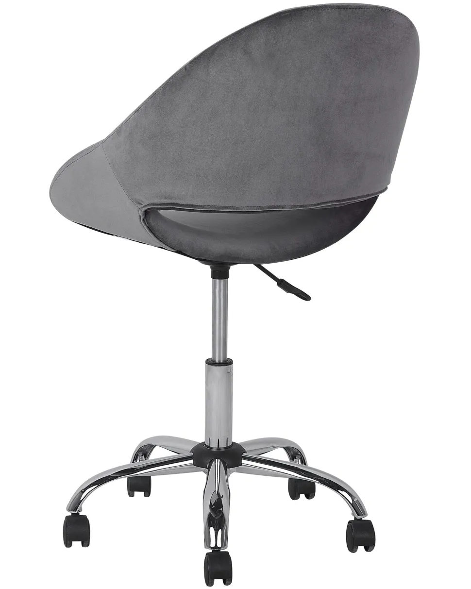 Cadeira De Escritorio Em Veludo Cinzento Selma