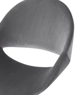 Cadeira De Escritorio Em Veludo Cinzento Selma