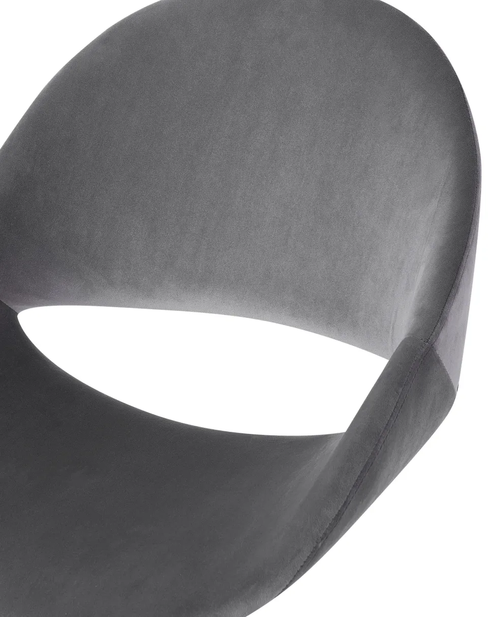 Cadeira De Escritorio Em Veludo Cinzento Selma