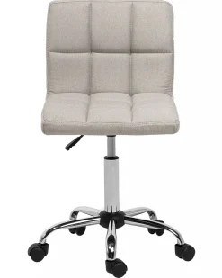 Cadeira De Escritorio Em Tecido Creme Marion
