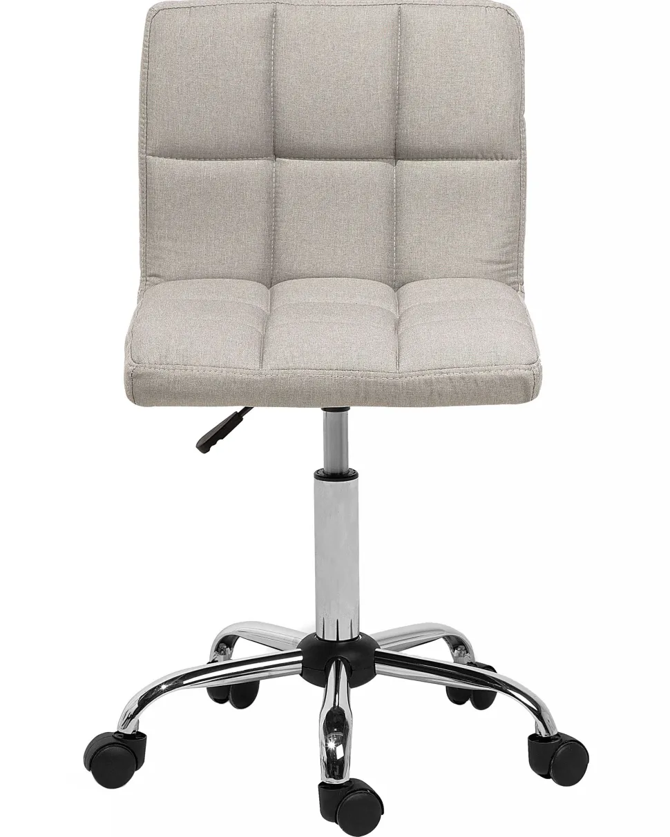 Cadeira De Escritorio Em Tecido Creme Marion