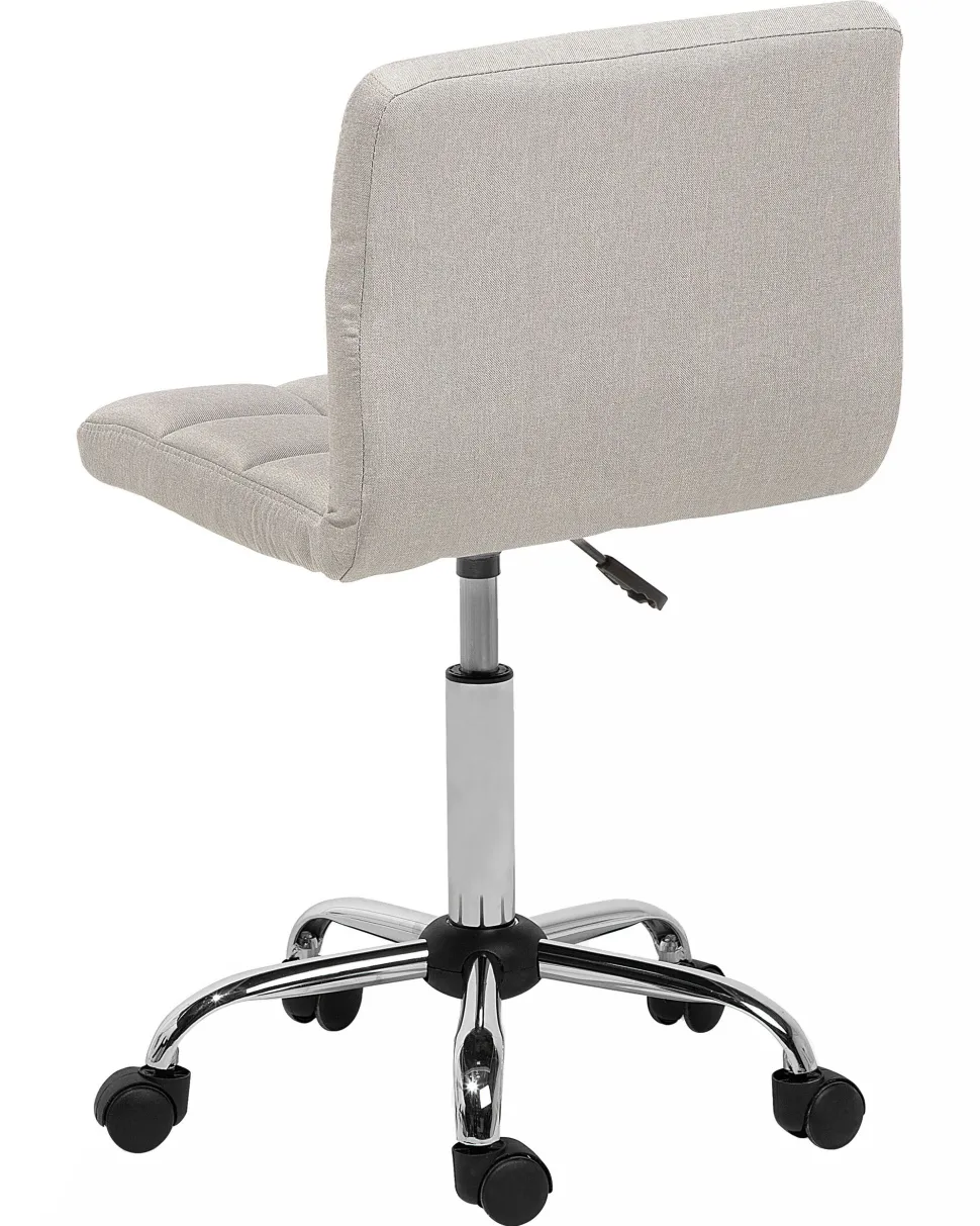 Cadeira De Escritorio Em Tecido Creme Marion