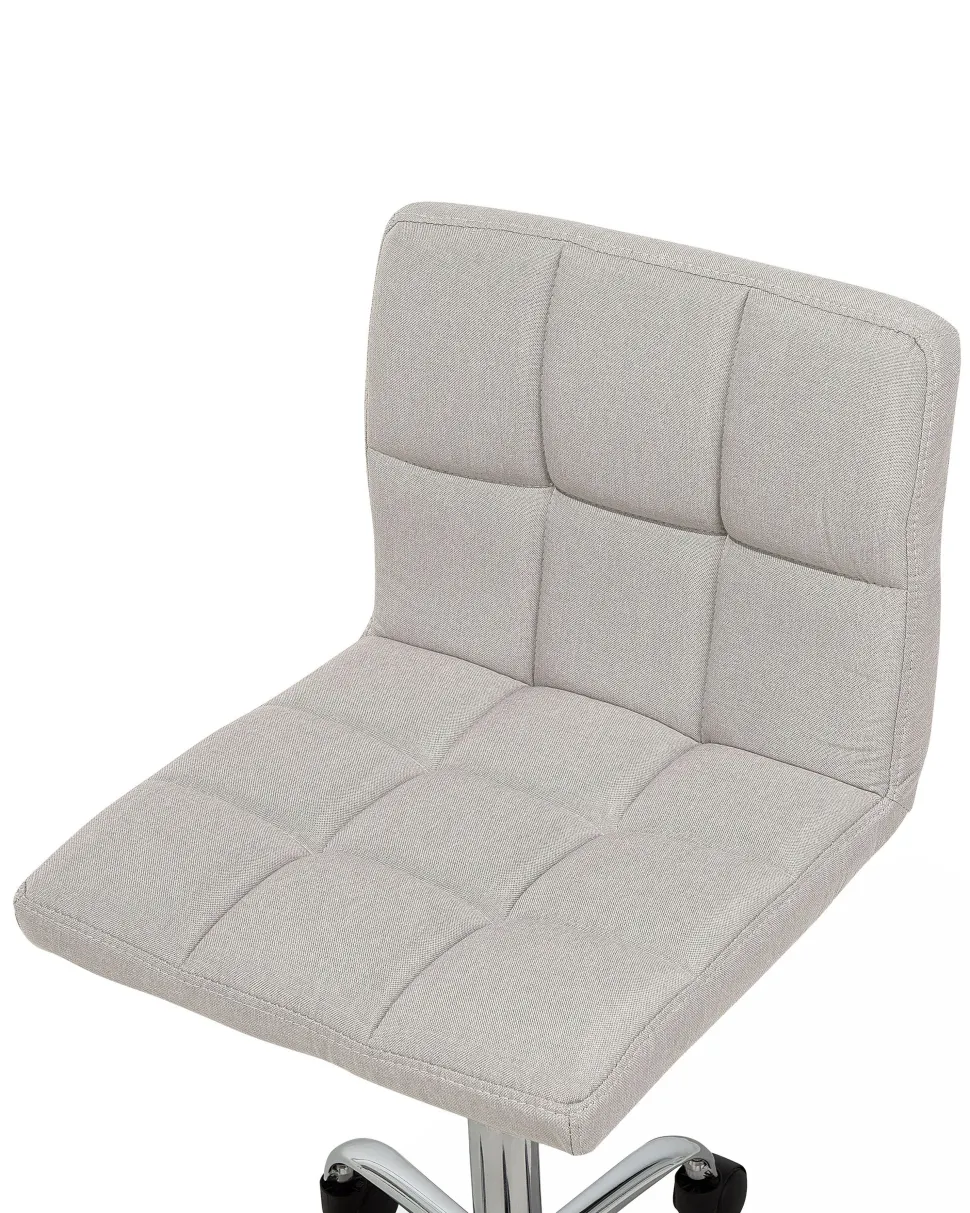 Cadeira De Escritorio Em Tecido Creme Marion