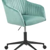Cadeira De Escritorio Em Veludo Verde Menta Venice