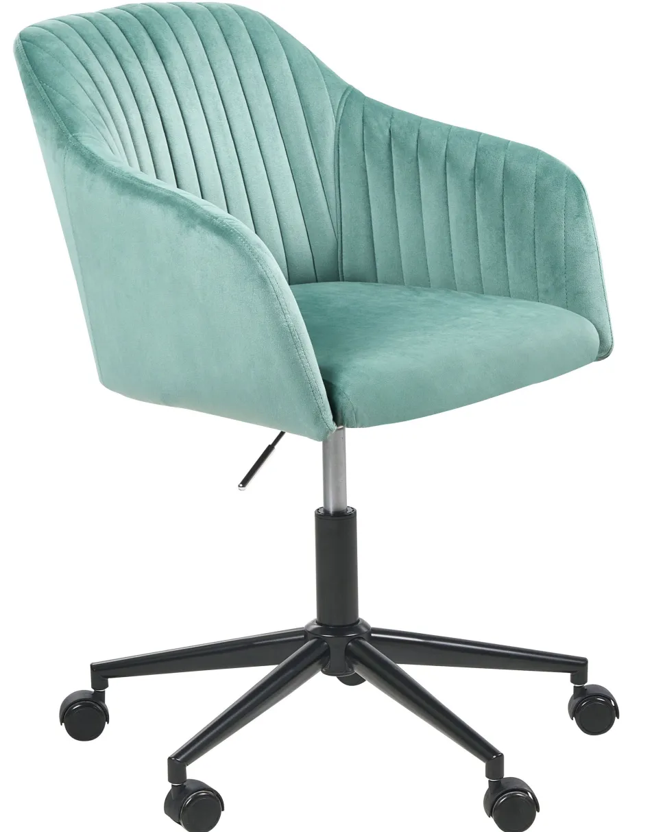 Cadeira De Escritorio Em Veludo Verde Menta Venice