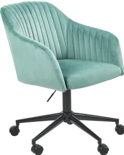 Cadeira De Escritorio Em Veludo Verde Menta Venice