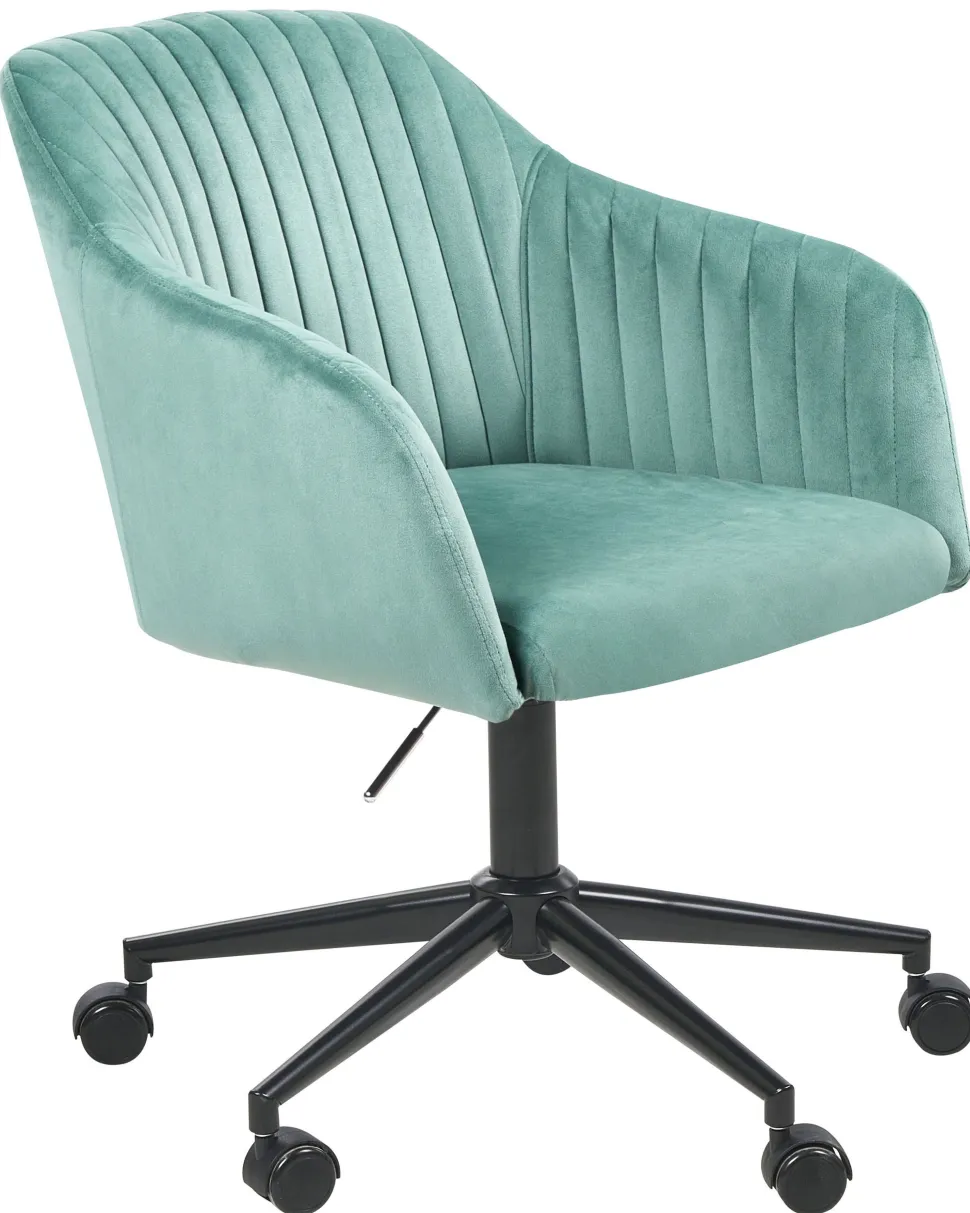 Cadeira De Escritorio Em Veludo Verde Menta Venice