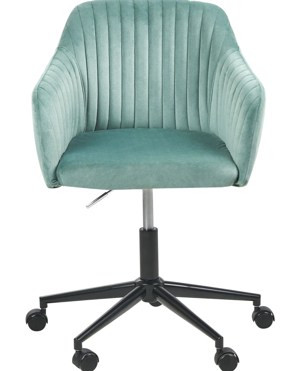 Cadeira De Escritorio Em Veludo Verde Menta Venice