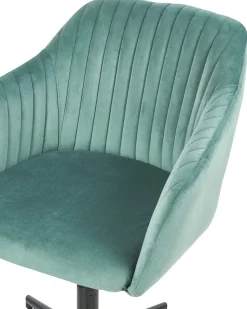 Cadeira De Escritorio Em Veludo Verde Menta Venice