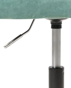 Cadeira De Escritorio Em Veludo Verde Menta Venice