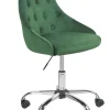 Cadeira De Escritorio Em Veludo Verde Esmeralda Parish