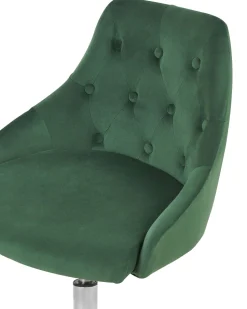Cadeira De Escritorio Em Veludo Verde Esmeralda Parish