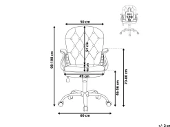 Cadeira De Escritorio Em Veludo Cinzento Claro Princess