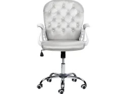 Cadeira De Escritorio Em Veludo Cinzento Claro Princess