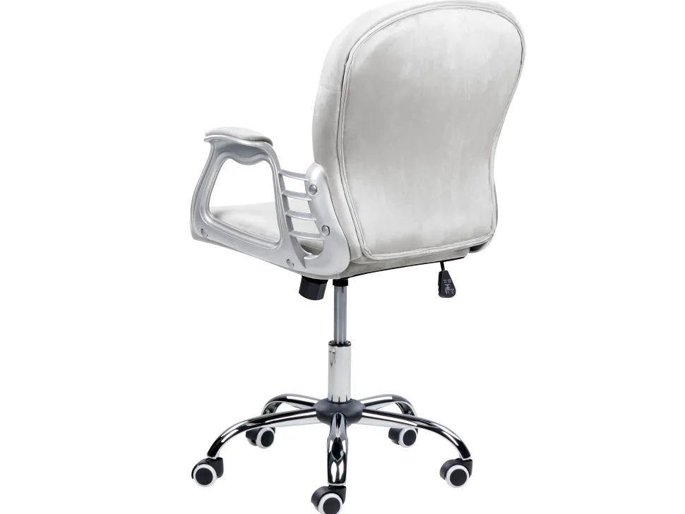 Cadeira De Escritorio Em Veludo Cinzento Claro Princess
