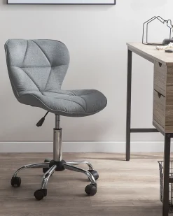 Cadeira De Escritorio Em Tecido Cinzento Valetta