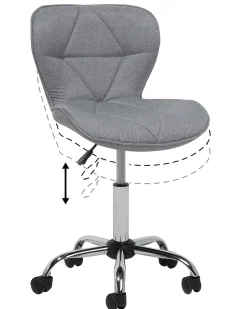 Cadeira De Escritorio Em Tecido Cinzento Valetta