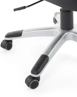 Cadeira De Escritorio Em Pele Sintetica Preta E Azul Master