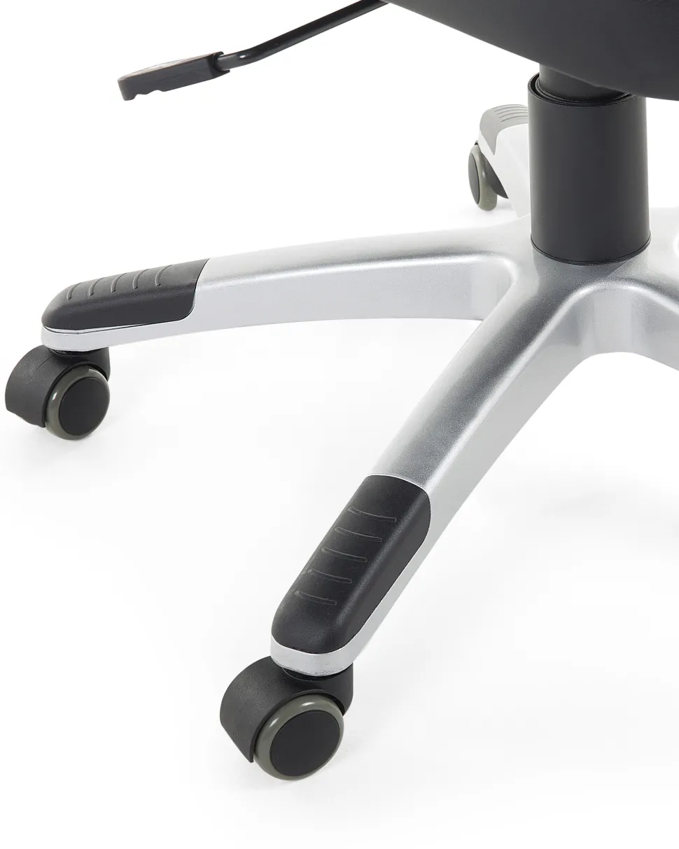 Cadeira De Escritorio Em Pele Sintetica Preta E Azul Master