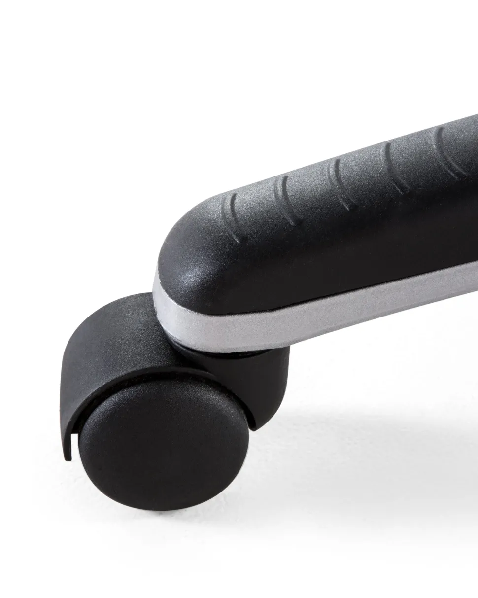 Cadeira De Escritorio Em Pele Sintetica Preta E Azul Master