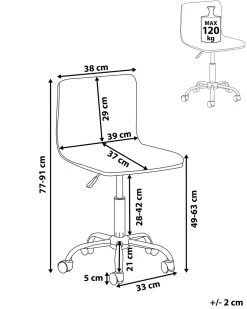 Cadeira De Escritorio Em Tecido Creme Orlando