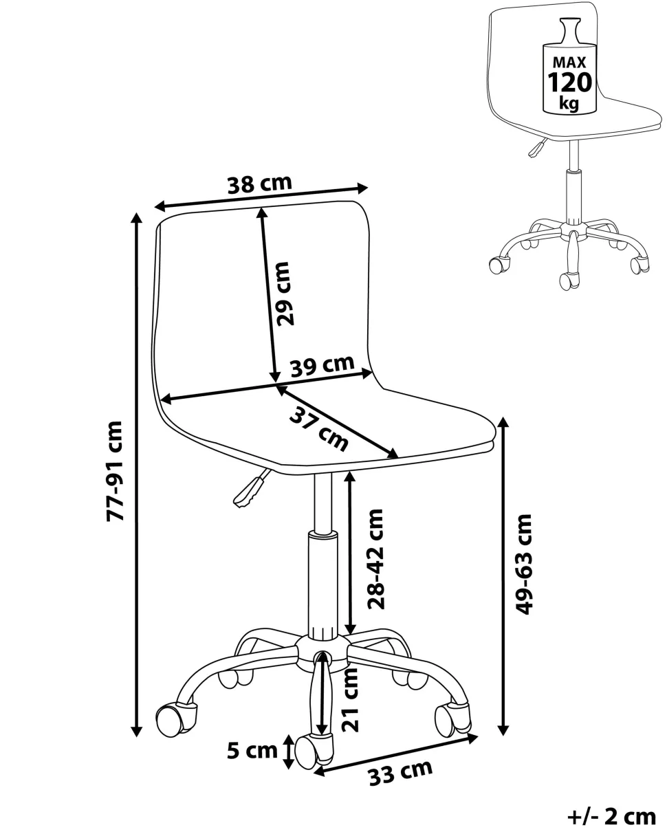 Cadeira De Escritorio Em Tecido Creme Orlando
