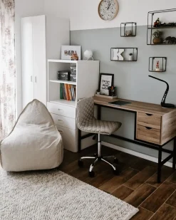 Cadeira De Escritorio Em Tecido Creme Orlando