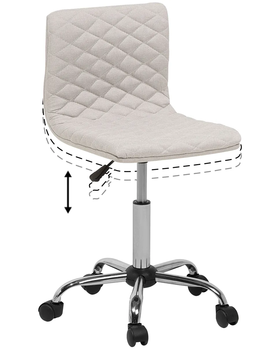 Cadeira De Escritorio Em Tecido Creme Orlando