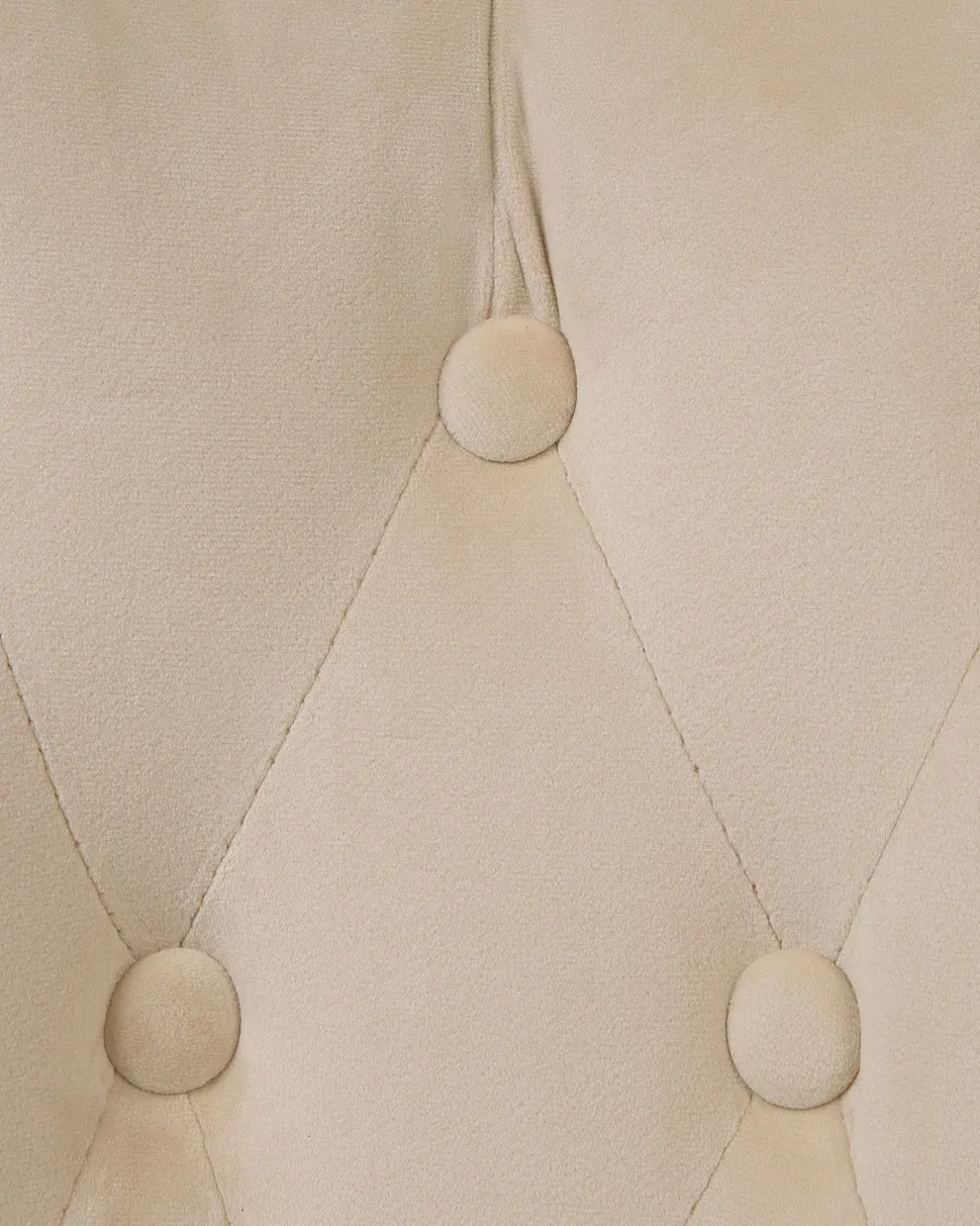 Cadeira De Escritorio Em Veludo Creme Parrish