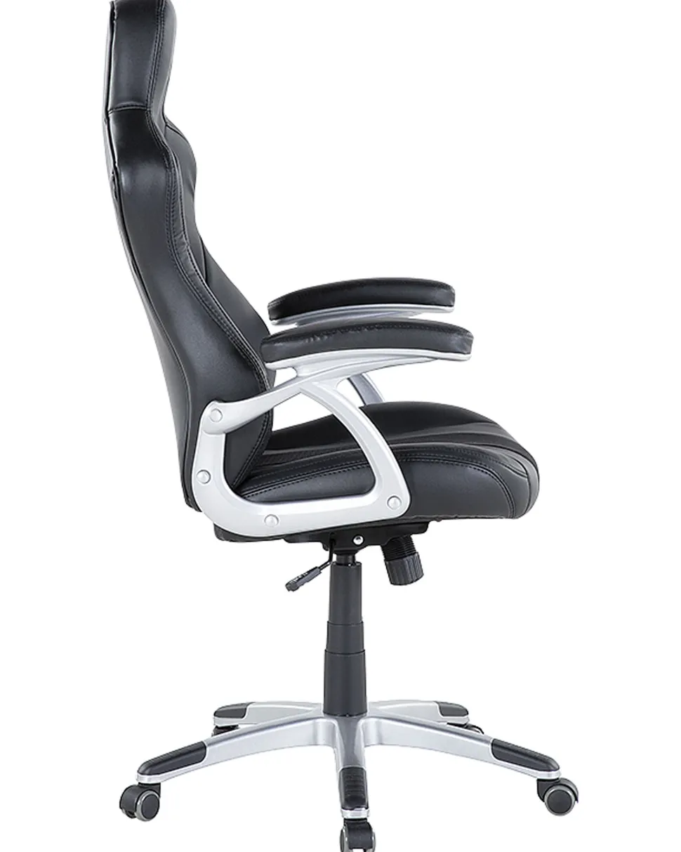 Cadeira De Escritorio Em Pele Sintetica Preta Adventure