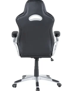 Cadeira De Escritorio Em Pele Sintetica Preta Adventure