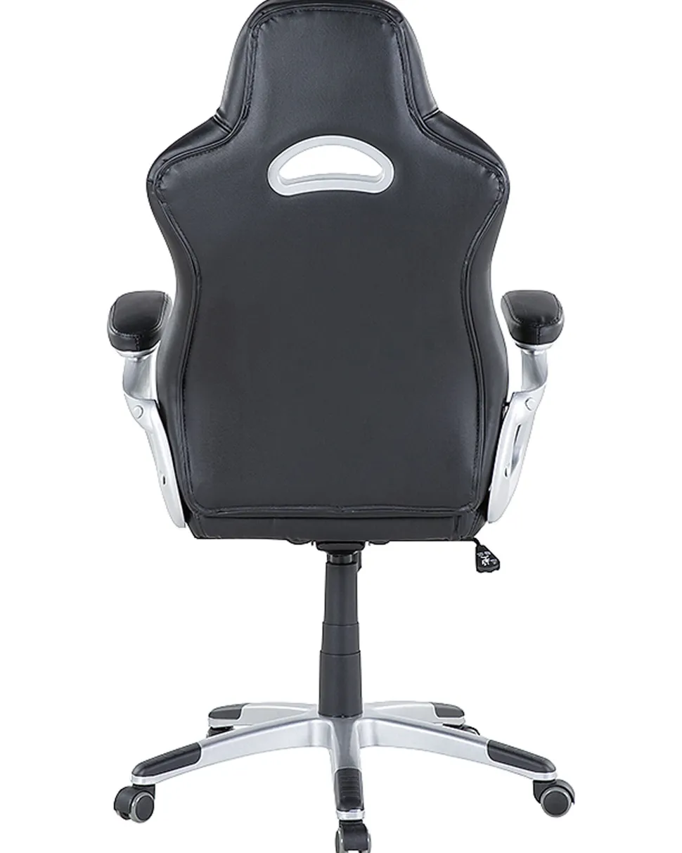 Cadeira De Escritorio Em Pele Sintetica Preta Adventure