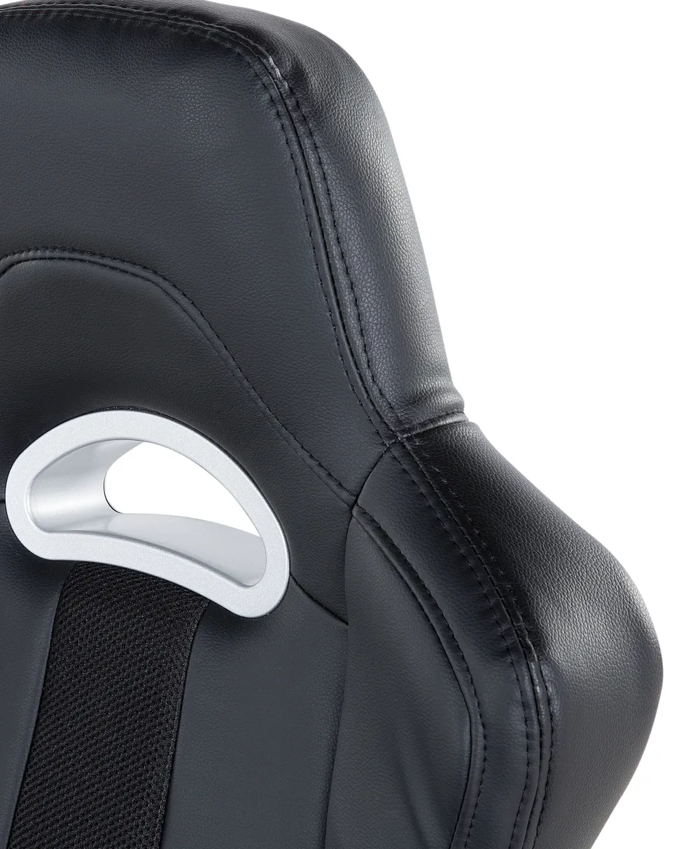 Cadeira De Escritorio Em Pele Sintetica Preta Adventure