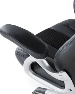 Cadeira De Escritorio Em Pele Sintetica Preta Adventure