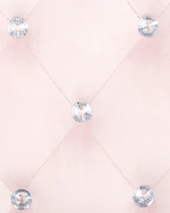 Cadeira De Escritorio Em Veludo Rosa Com Cristais Princess