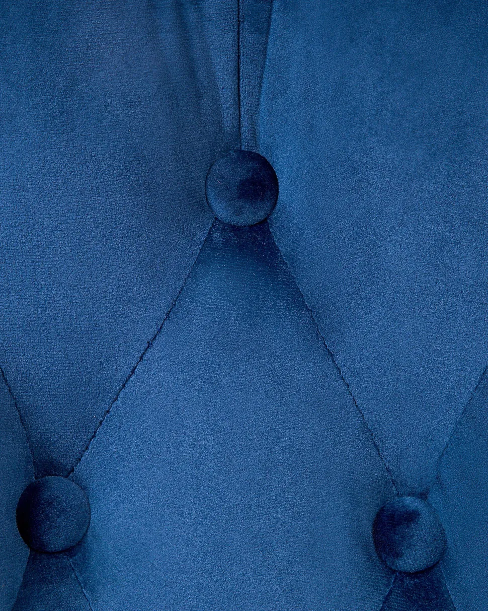 Cadeira De Escritorio Em Veludo Azul Marinho Parrish