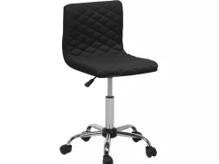 Cadeira De Escritorio Em Tecido Preto Orlando