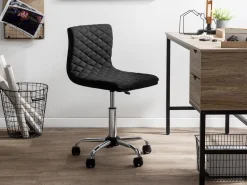 Cadeira De Escritorio Em Tecido Preto Orlando